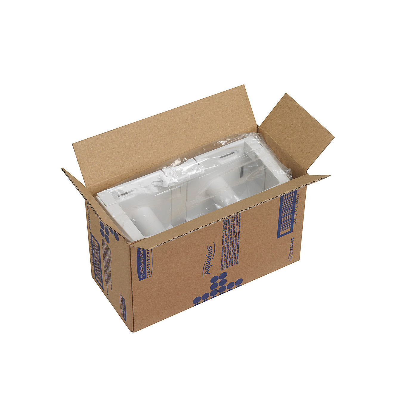 KIMBERLY-CLARK AQUARIUS Double Toilet Tissue Dispenser - Small Roll / White (Code 6992)