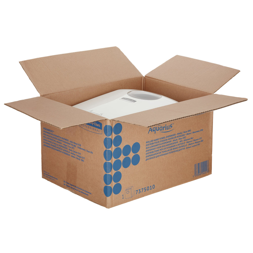 KIMBERLY-CLARK AQUARIUS Rolled Hand Towel Dispenser - White (Code 7375)