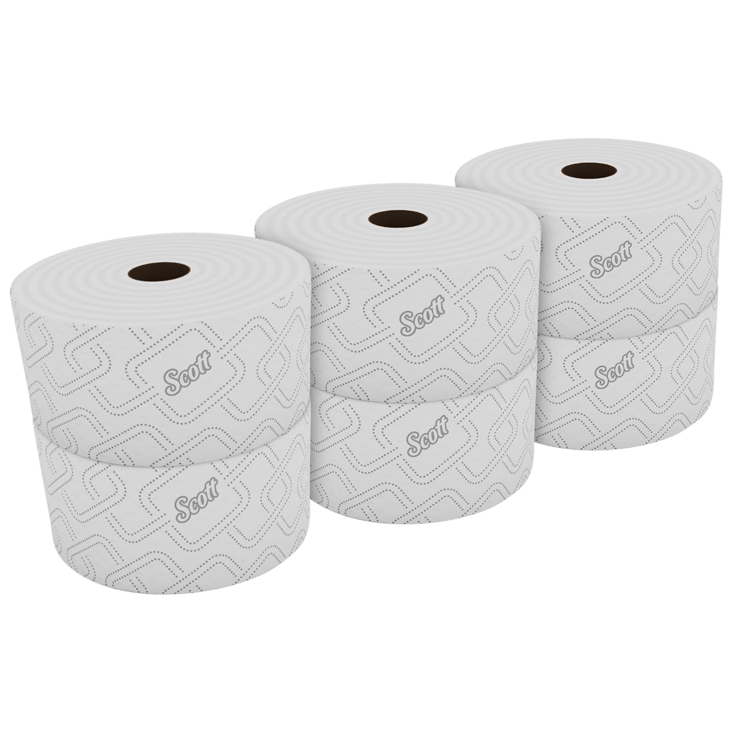 KIMBERLY-CLARK SCOTT Jumbo Toilet Paper Rolls - 1 Ply (Pack of 6 Rolls) (Code 8598)