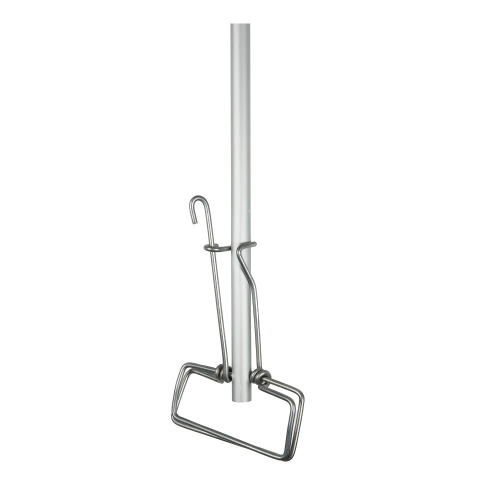 Aluminium Fan Mop Handle with Metal Spring Mop Clip (1.2m x 22mm)