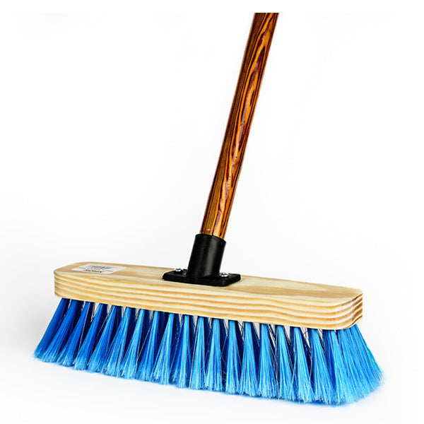 Arrow Flagged Rainbow Broom with Plastic Connector & Wooden Handle
