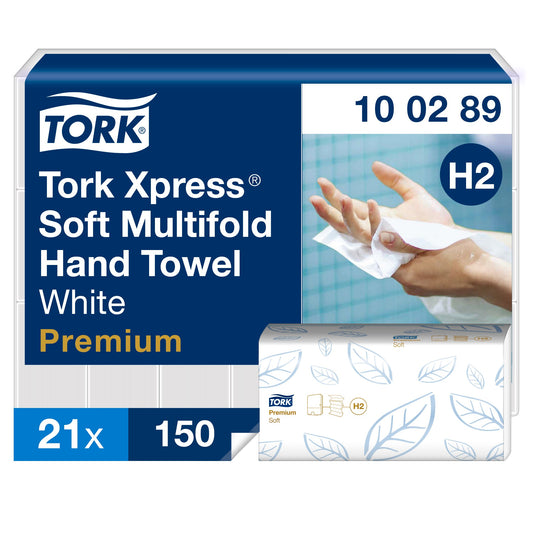 Tork Xpress Soft Multifold Hand Towels White H2
