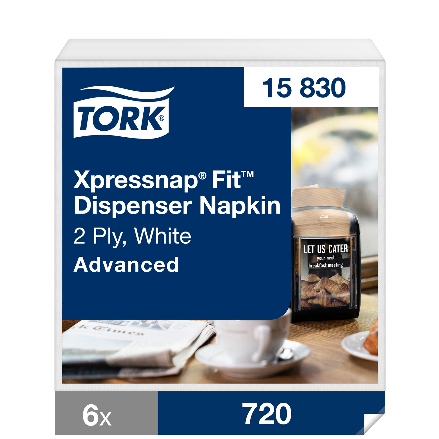 Tork Xpressnap Fit White Dispenser Napkin N14