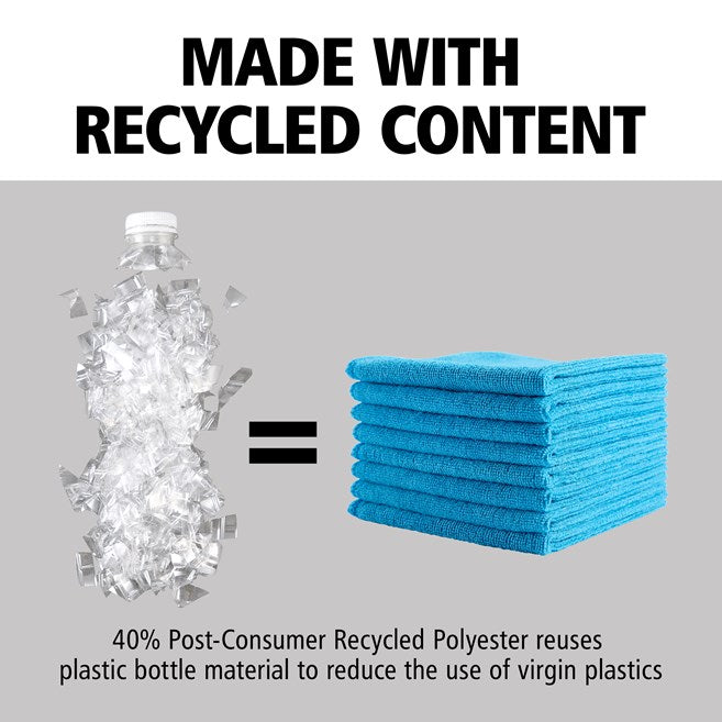 Rubbermaid HYGEN r-40 Recycled Microfiber Cloths, 16inx16in/40cmx40cm