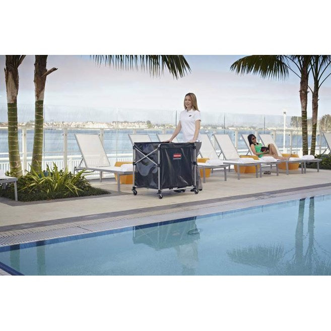 Rubbermaid Commercial Products X-Cart Folding Trolley on Wheels