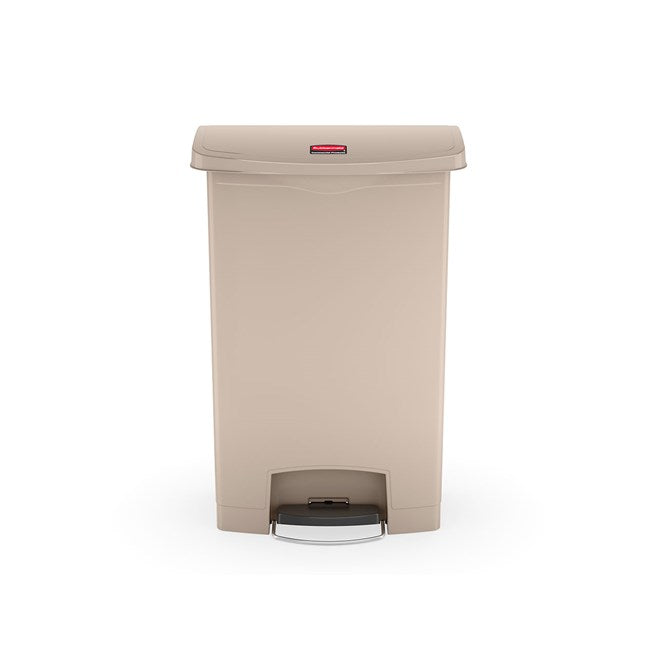 Rubbermaid Slim Jim Resin Front Step-On Pedal Bin BEIGE