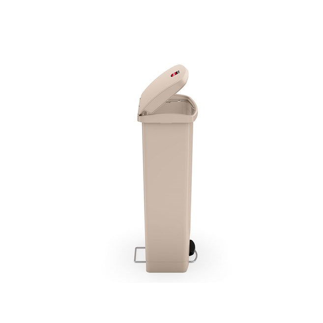 Rubbermaid Slim Jim Resin Front Step-On Pedal Bin BEIGE