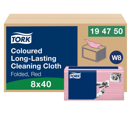 Tork Long-Lasting Cleaning Cloth Red W8