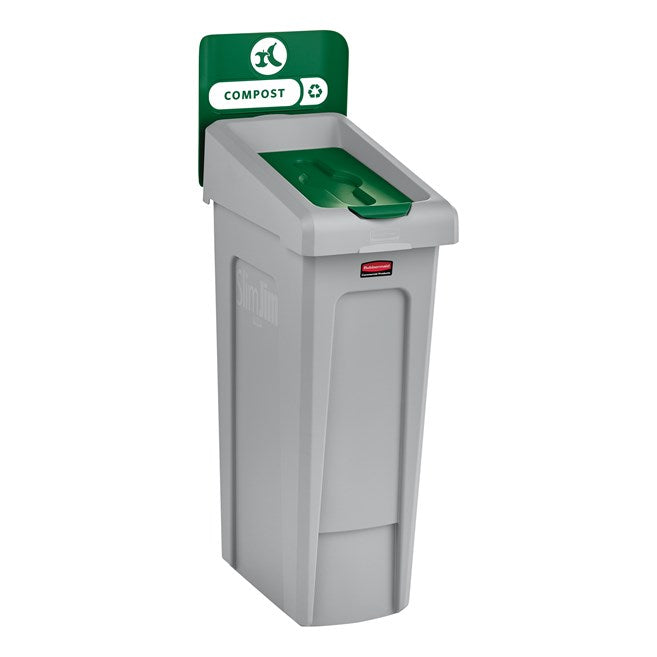 Rubbermaid Slim Jim Recycling Station Closed Lid