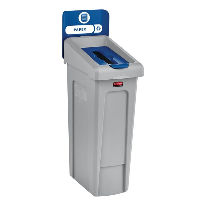 Rubbermaid Slim Jim Recycling Station Paper Slot Lid
