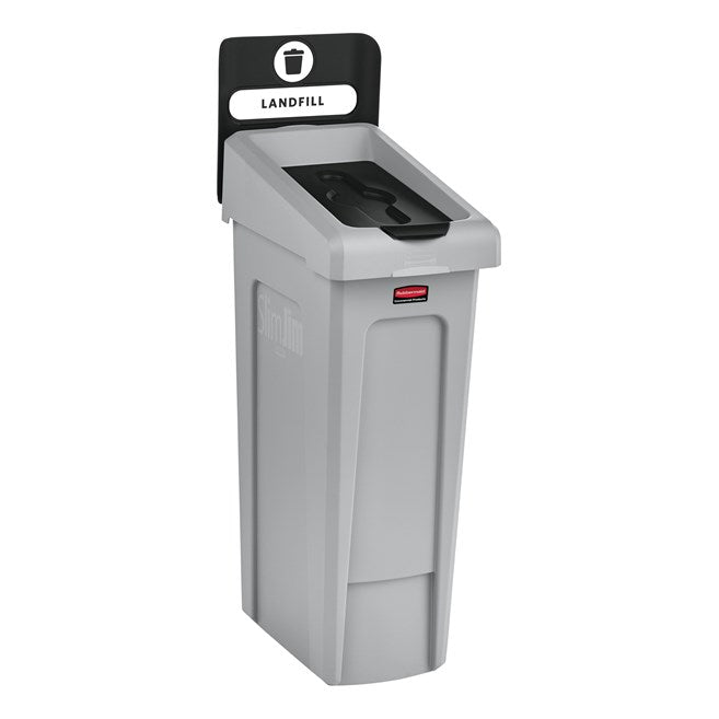 Rubbermaid Slim Jim Recycling Station Closed Lid