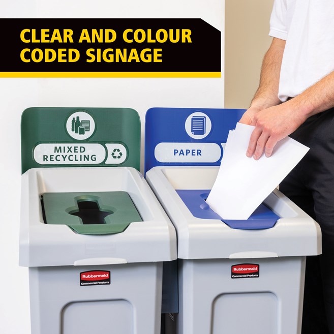 Rubbermaid Slim Jim Recycling Station Starter Kit