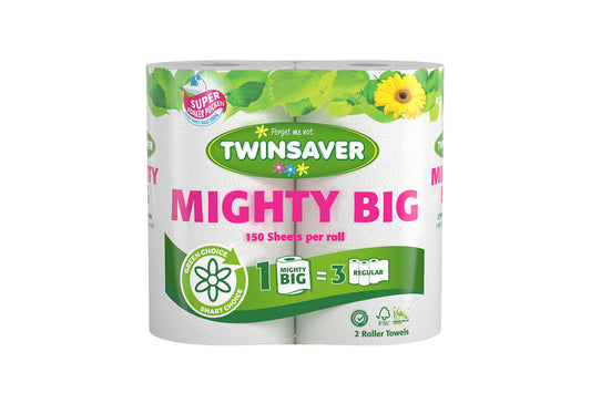 Twinsaver Mighty Big Kitchen Roller Towel (6 Packs of 2 Rolls each) (Code 3020)