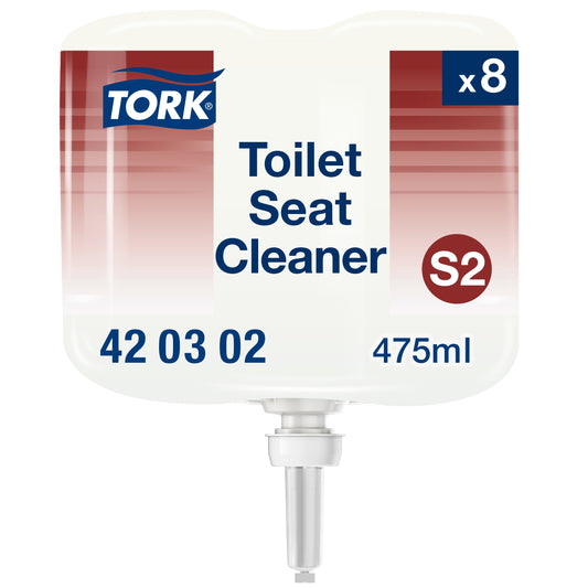 Tork Toilet Seat Cleaner for More Hygiene, S2 Dispensers, Premium Quality, 8 x 475ml