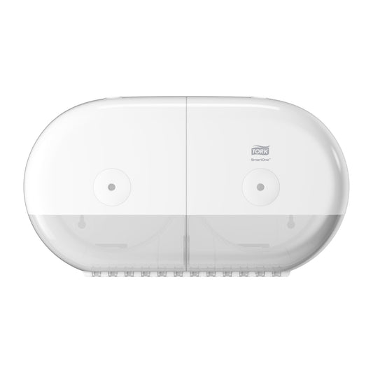 Tork SmartOne Mini Twin Toilet Roll Dispenser White T9