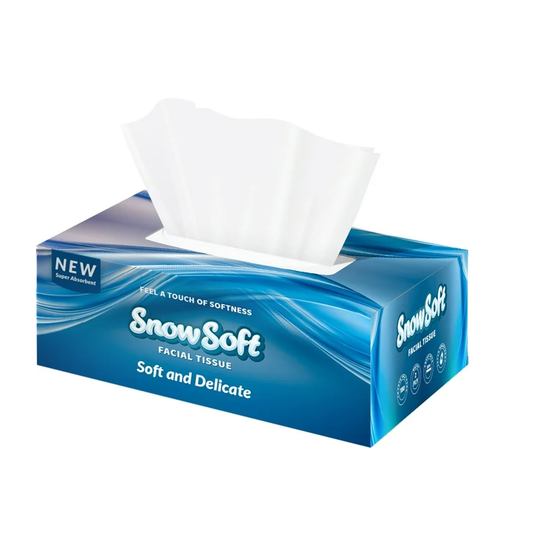 Snow Soft 2 Ply Facial Tissue Box (24 Boxes of 180) - BULK PACK OF 15