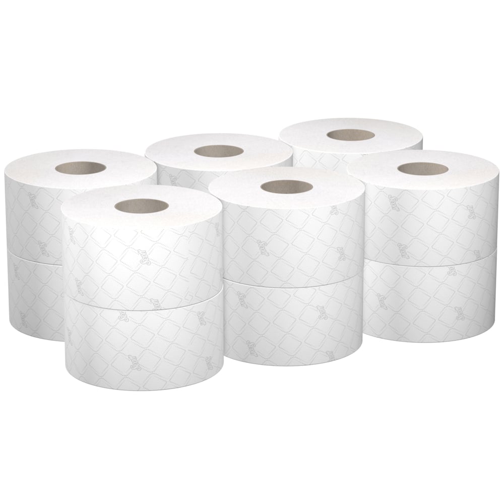KIMBERLY-CLARK SCOTT CONTROL Toilet Roll Centre Feed - 2 Ply (Pack of 12 Rolls) (Code 8591)