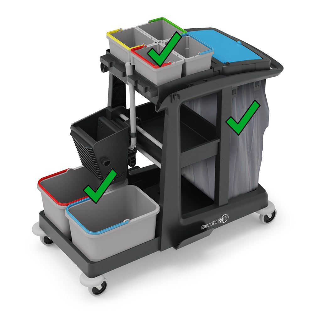 Numatic EM3R ECO-Matic Janitorial Trolley