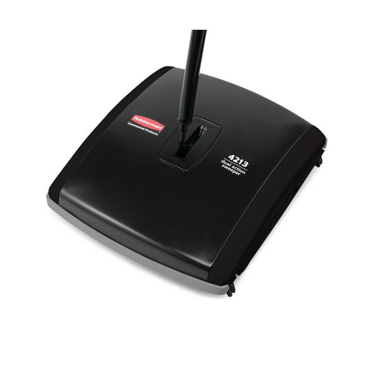 Rubbermaid Executive Series 19cm Dual-Action Bristle Mechanical Sweeper, Black