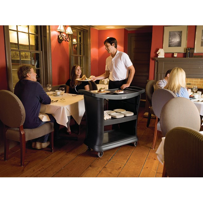 Rubbermaid Executive Series Service Cart, Black