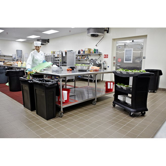 Rubbermaid Executive Series Service Cart, Black