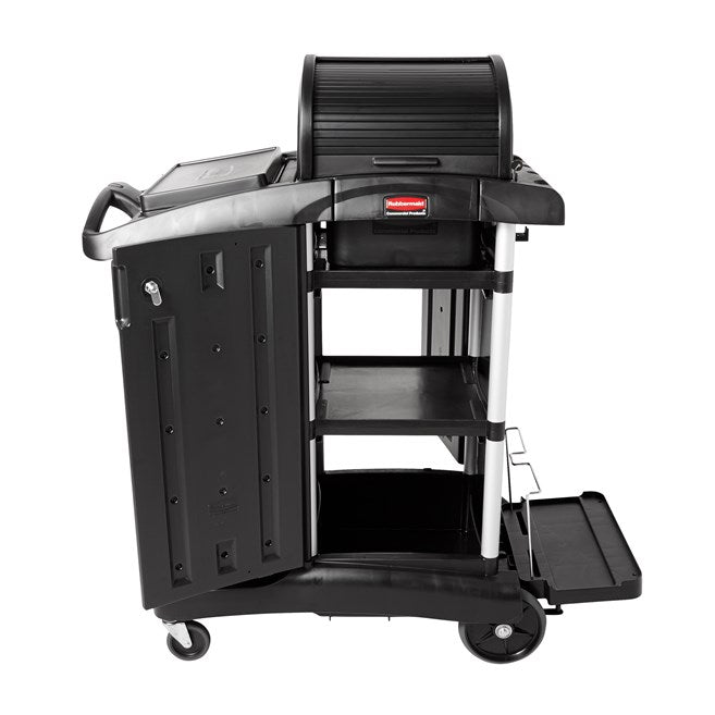 Rubbermaid Executive Locking Security Hood for High-Capacity Janitorial Cleaning Carts, Black