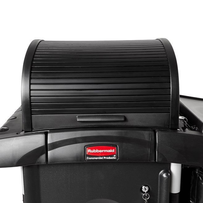 Rubbermaid Executive Locking Security Hood for High-Capacity Janitorial Cleaning Carts, Black
