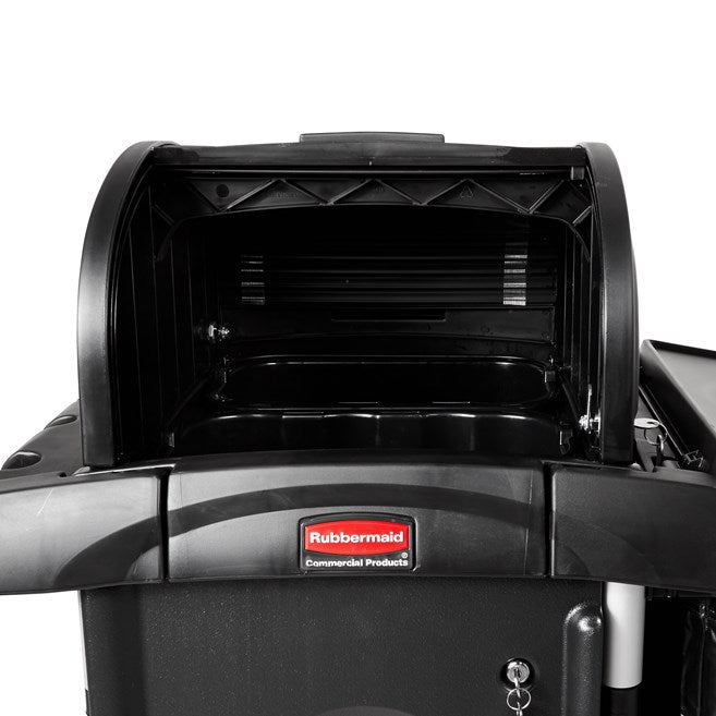 Rubbermaid Executive Locking Security Hood for High-Capacity Janitorial Cleaning Carts, Black