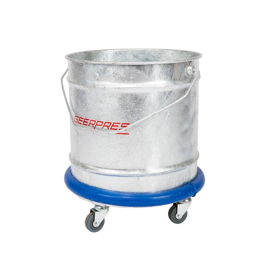 Geerpres Galvanised Steel Bumper Bucket On Castors 28L