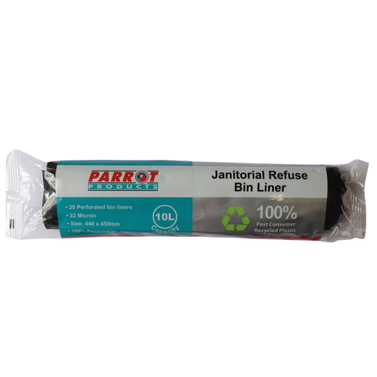 Parrot Refuse Bag 22 Micron 440x450mm 10L (Pack of 20 Bags)(JA0403R)