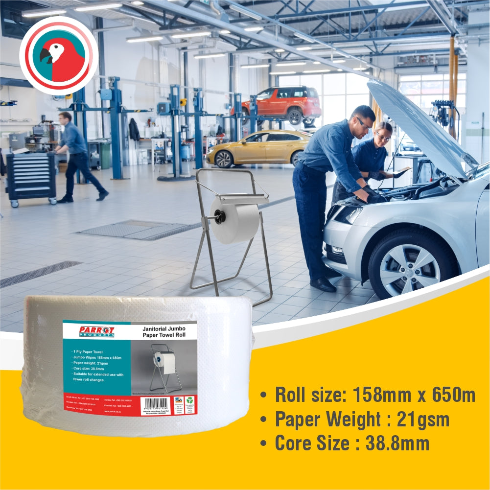 Parrot Jumbo Roll 158mm 1 Ply 650m (JA0404JR)