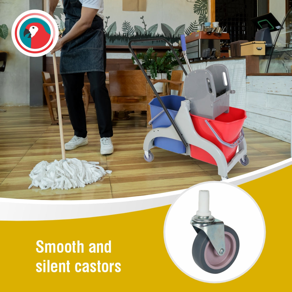 Parrot Janitorial 50L Mop Press Trolley – Commercial Floor Cleaning System (JA0701)