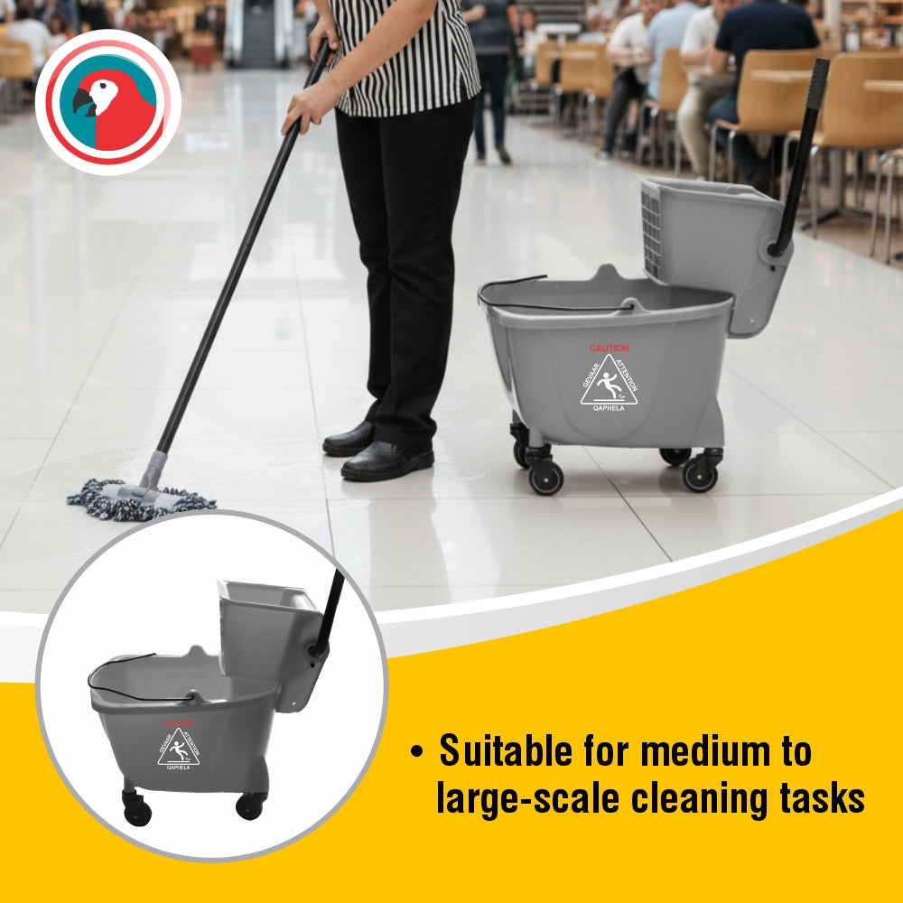 Parrot Janitorial Mop Wringer Trolley 34L – Commercial Cleaning Bucket (JA0709)