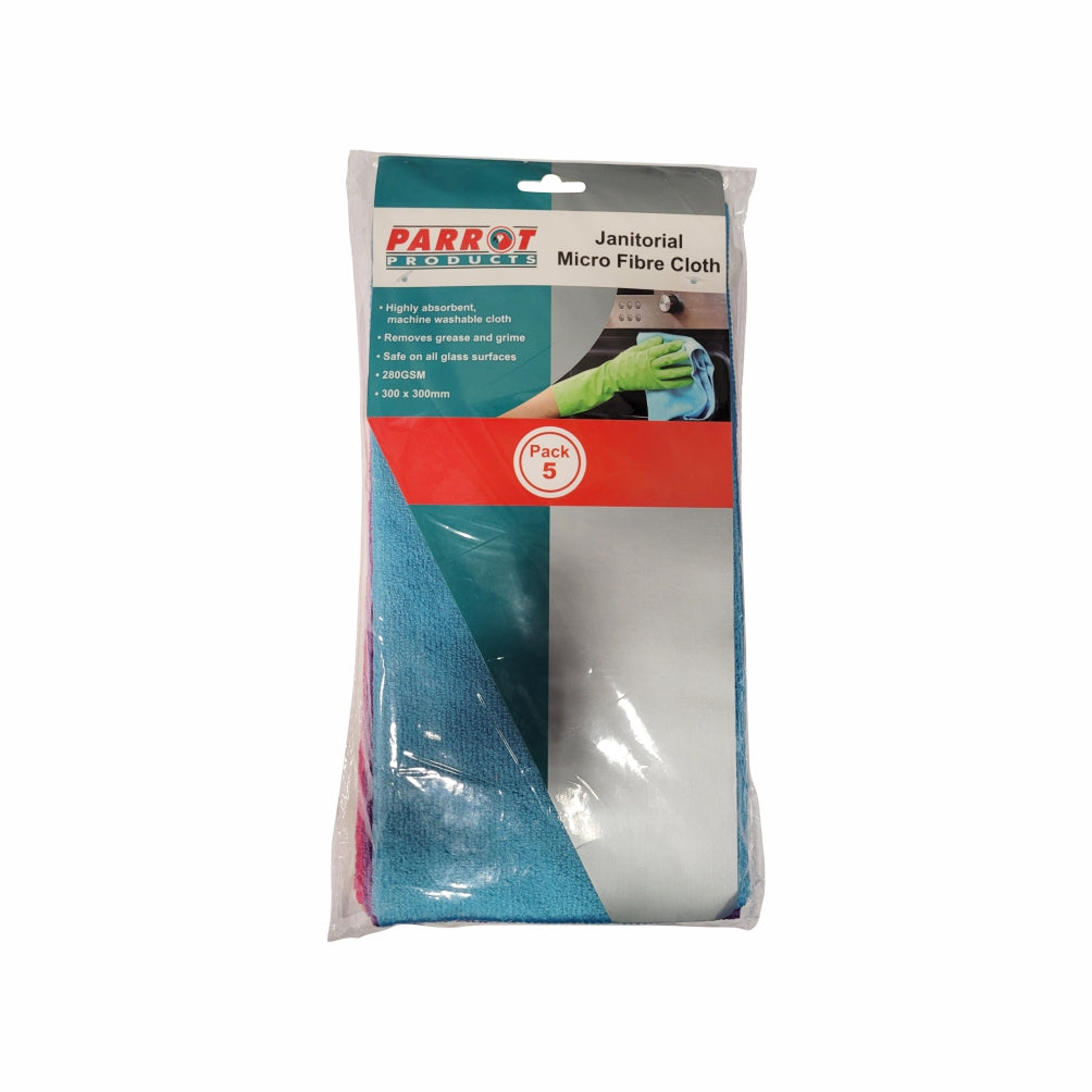 Parrot Microfibre Cloth 280gsm (Pack of 5) (JA0901)