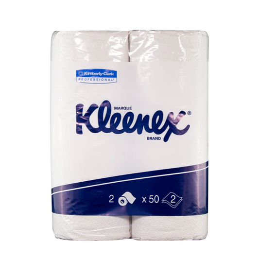KIMBERLY-CLARK KLEENEX Kitchen Towel Roll - White (12 Packs of 2 Rolls) (Code SA427915)
