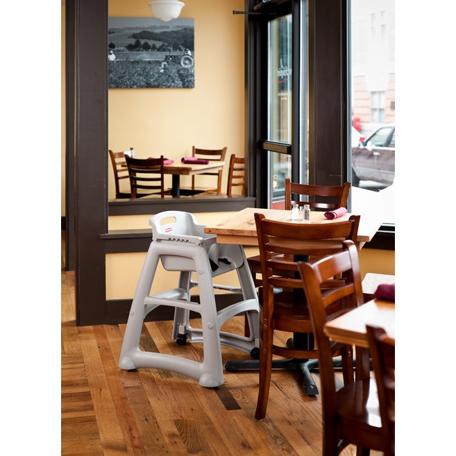 Rubbermaid Sturdy Chair High Chair, Platinum, Without Wheels
