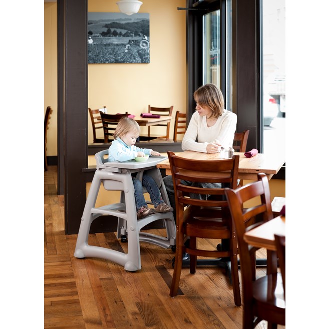 Rubbermaid Sturdy Chair High Chair, Platinum, Without Wheels