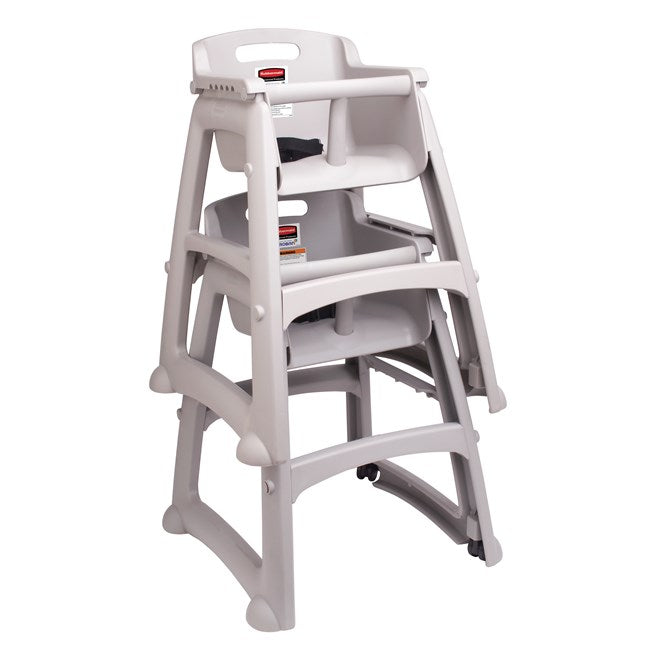 Rubbermaid Sturdy Chair High Chair, Platinum, Without Wheels