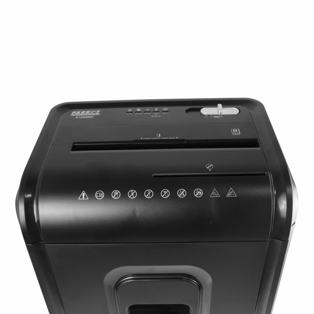 Parrot Shredder S1008MC - Paper 8 Sheet (4 x 12mm Mini Cross Cut)
