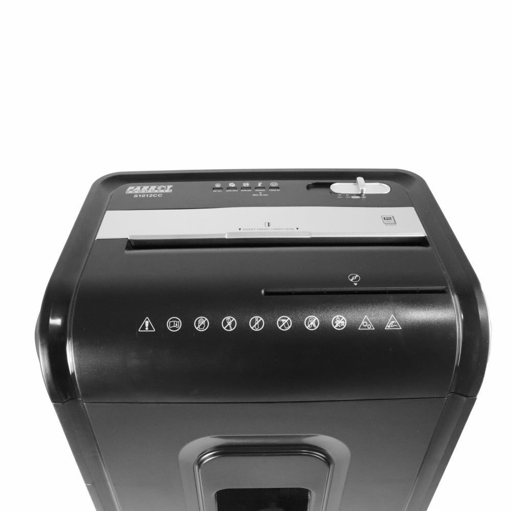 Parrot Shredder S1012CC - Paper 12 Sheet (5 x 40mm Cross Cut)