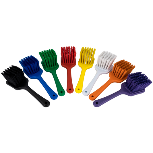 Prism Short Handle Scrub with Hard Bristle