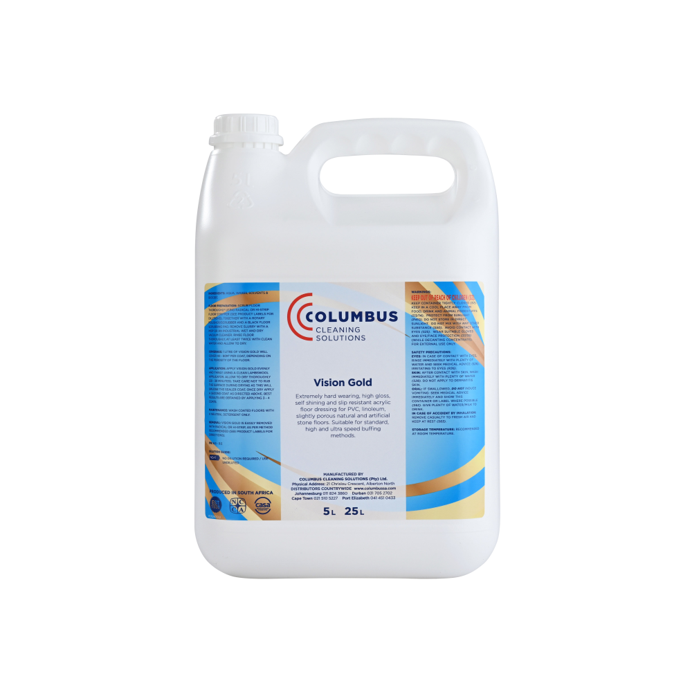 Columbus Hydrosan Vision Gold - High Solid Acrylic Floor Dressing