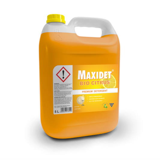 Maxidet Bio-Citrus - Triple Concentrated Premium Dishwashing Liquid and General Purpose Cleaner