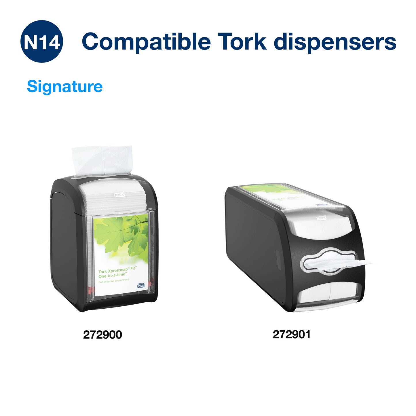 Tork Xpressnap Fit White Dispenser Napkin N14