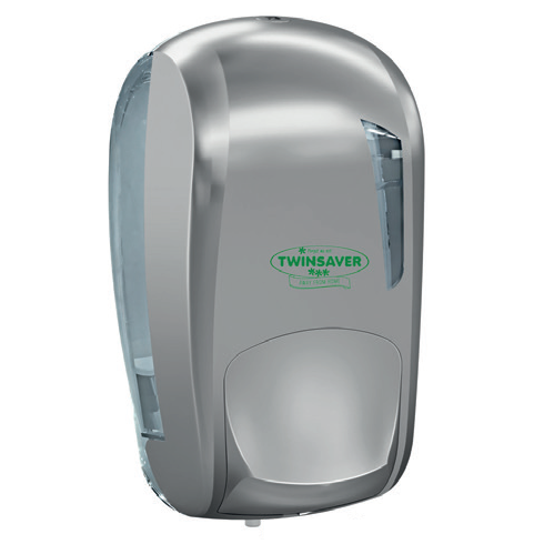 Twinsaver Finesse Manual Soap Dispenser 1L - Silver (Code 0901)