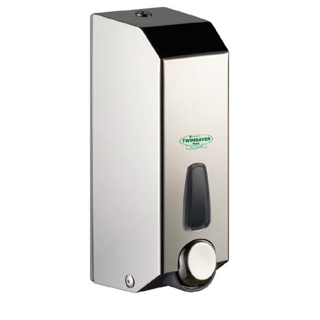 Twinsaver Platinum Manual Foam Soap Dispenser 1L - Satin Silver (Code 0902)