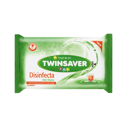 Twinsaver Disinfecta Wet Wipes 40's (20 Packs of 40) (Code 43035)