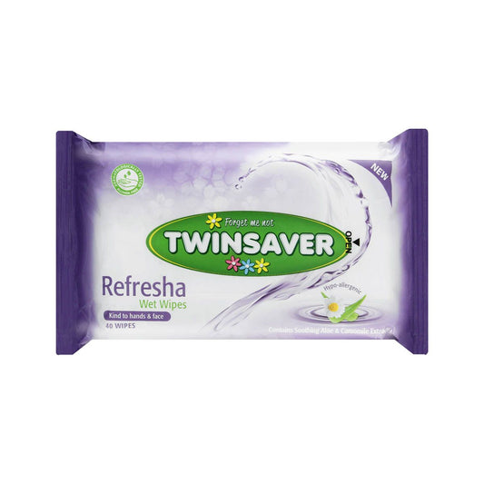 Twinsaver Refresha Wet Wipes 40's (20 Packs of 40) (Code 43046)