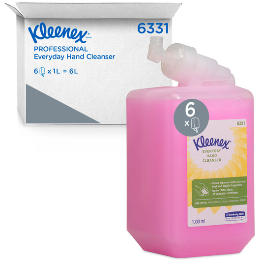 KIMBERLY-CLARK KLEENEX Everyday Use Hand Cleanser Refill - Pink (6 x 1L) (Code 6331)