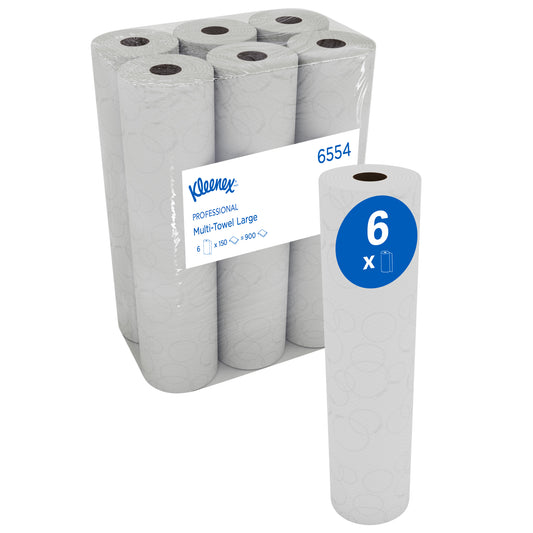 Kimberly-Clark Kleenex Extra Large Multi-Towel - 2 Ply (Pack of 6 Rolls) (Code 6554)